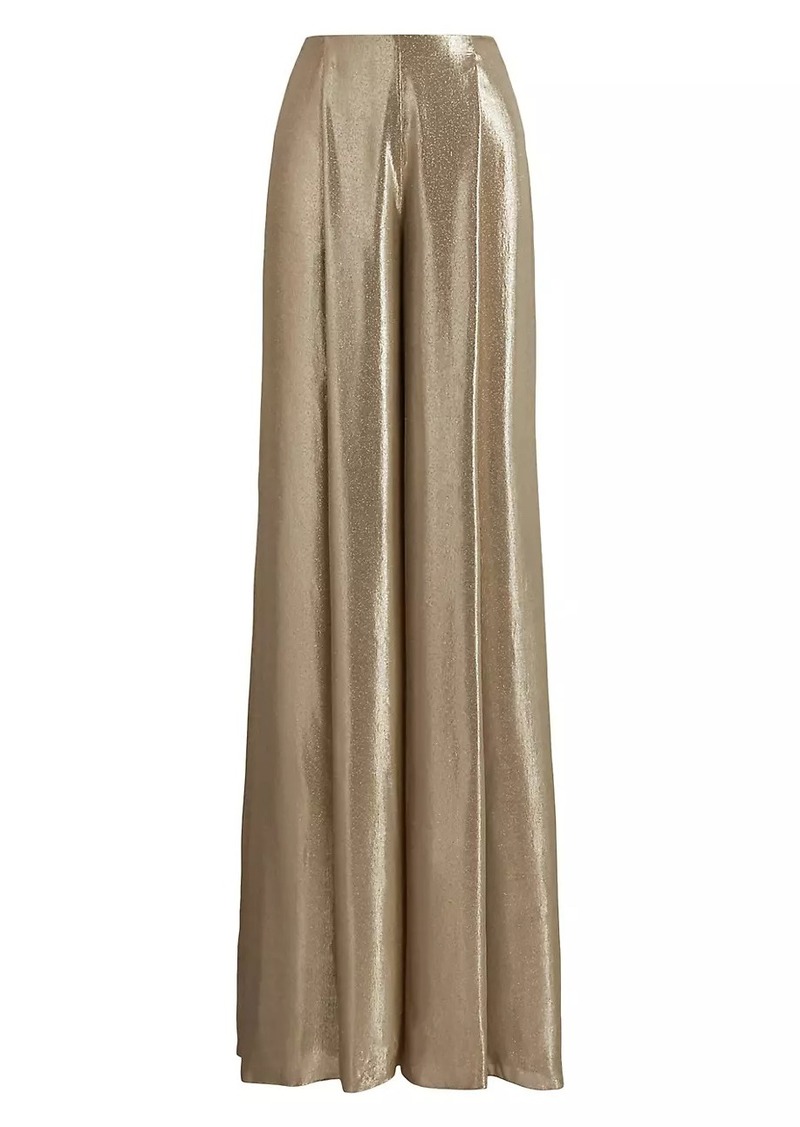 Ralph Lauren Francis Metallic Pleated Trousers