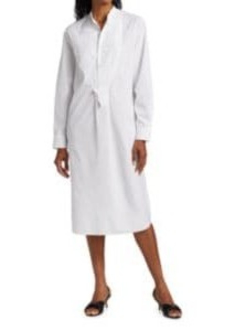 Ralph Lauren Garret Broadcloth Bib-Front Day Dress