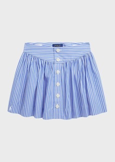 Ralph Lauren Girl's Cotton Poplin Short Striped Skirt, Size 2-6X
