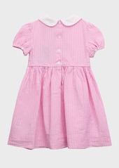Ralph Lauren Girl's Seersucker Smocked Stripe Dress, Size 2-6X