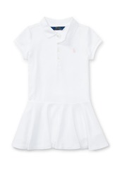 Ralph Lauren Girl's Short-Sleeve Knit Drop-Waist Polo Dress, Size 2-4