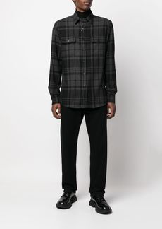 Ralph Lauren Glen-check wool-cashmere shirt