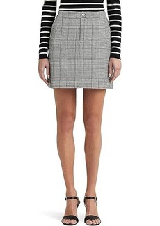 Ralph Lauren Glen Plaid Tweed Pencil Miniskirt