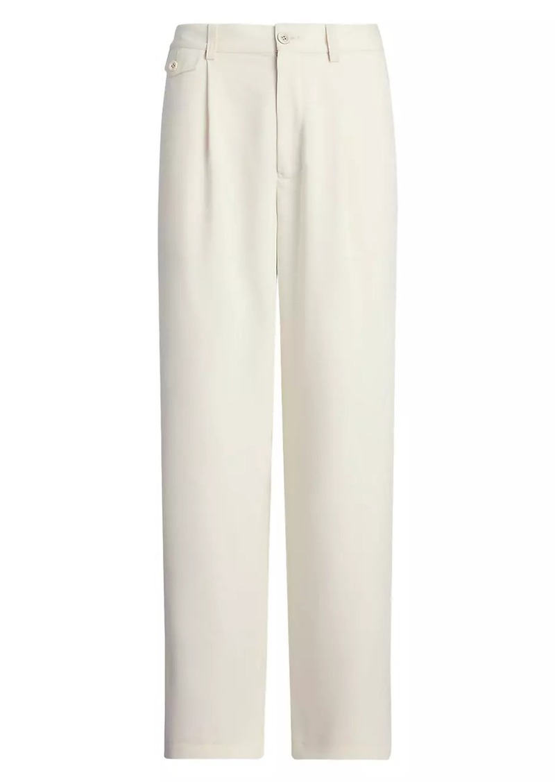 Ralph Lauren Gordon Wool Pleated Ankle Pants