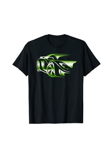 Ralph Lauren Green Stylized JDM Drifting Car Design T-Shirt