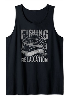 Ralph Lauren Grunge Fishing Is My Way Of Relaxation and Fun Tank Top