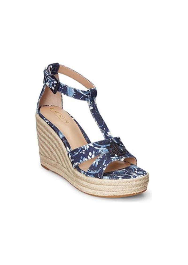 Ralph Lauren Hale Floral Espadrille Wedge