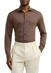 Ralph Lauren Herringbone Button-Front Shirt