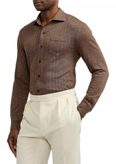 Ralph Lauren Herringbone Button-Front Shirt