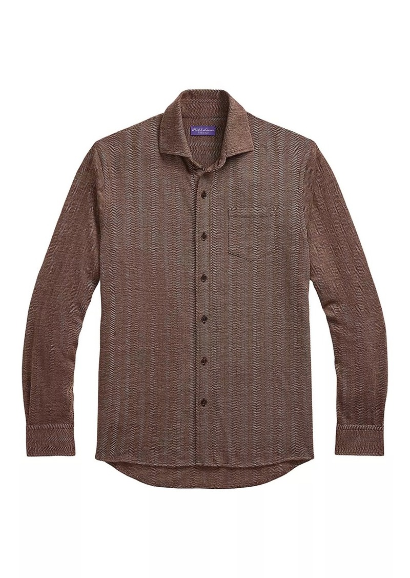 Ralph Lauren Herringbone Button-Front Shirt