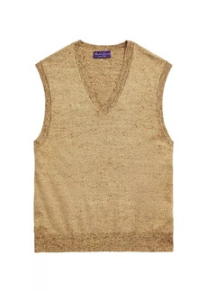 Ralph Lauren Herringbone Silk Sweater Vest