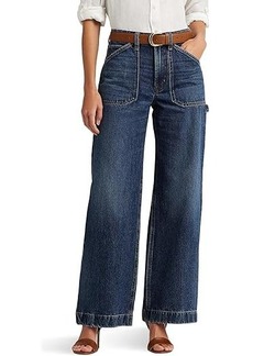 Ralph Lauren High-Rise Cropped Utility Jeans in Atlas Wash