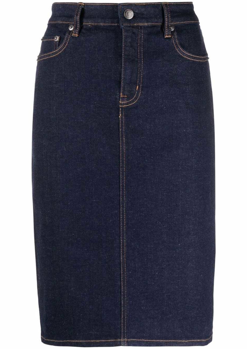 Ralph Lauren high-rise denim skirt