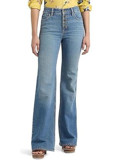 Ralph Lauren High-Rise Flare Jeans in Mirabeau Wash