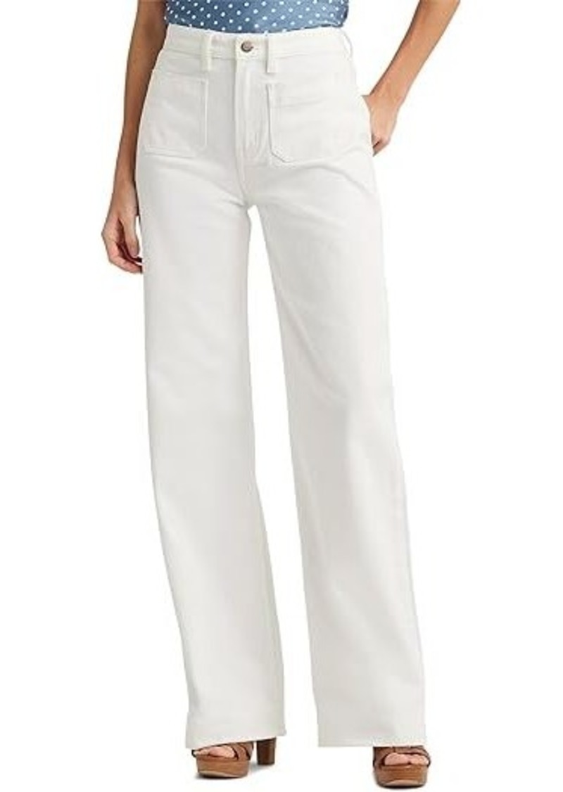 Ralph Lauren High-Rise Wide-Leg Jeans in White Wash