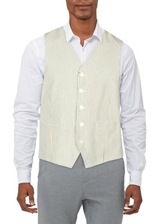 Ralph Lauren Hitchcock Mens Cotton Striped Suit Vest