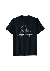 Ralph Lauren Horse People Design With Upper Horse Torso in White Print T-Shirt
