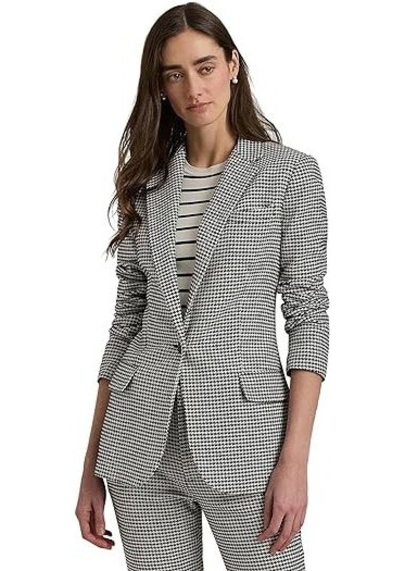 Ralph Lauren Houndstooth Cotton-Blend Twill Blazer