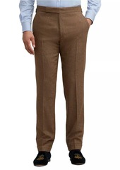 Ralph Lauren Houndstooth Wool-Blend Straight-Leg Trousers