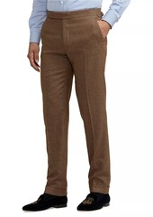 Ralph Lauren Houndstooth Wool-Blend Straight-Leg Trousers