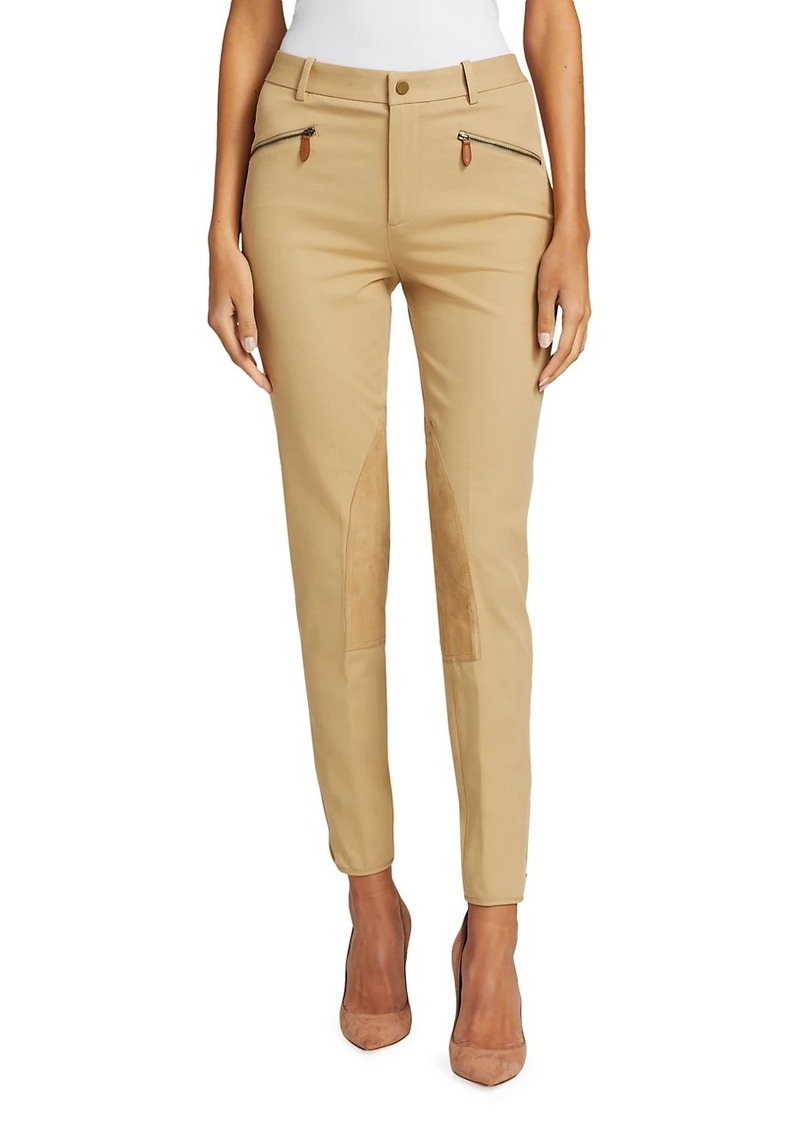 Lauren Ralph Lauren Double-Faced Stretch Cotton Pant, Regular