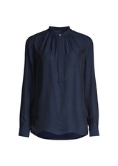 Ralph Lauren: Polo Ida Silk-Blend Long-Sleeve Shirt