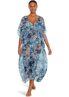 Ralph Lauren Indigo Patchwork Midi Caftan Cover Up