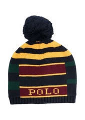 Ralph Lauren intarsia-knit logo pompom beanie