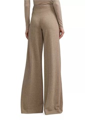 Ralph Lauren Isaiah Herringbone Wool-Silk Wide-Leg Trousers