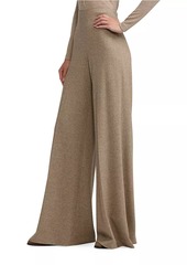 Ralph Lauren Isaiah Herringbone Wool-Silk Wide-Leg Trousers