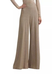 Ralph Lauren Isaiah Herringbone Wool-Silk Wide-Leg Trousers