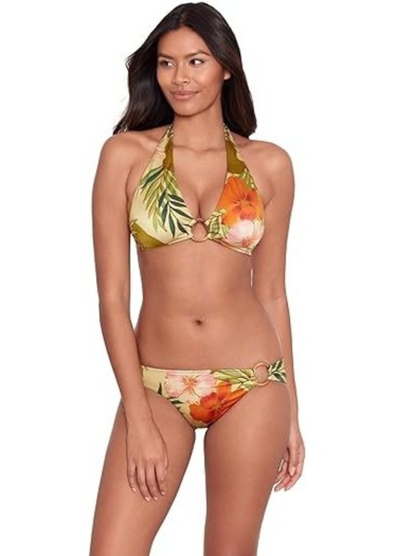 Ralph Lauren Island Tropical Rattan Ring Halter Top