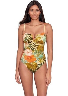 Ralph Lauren Island Tropical V Wire Over the Shoulder One Piece