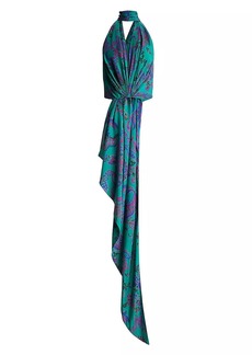Ralph Lauren Jarvis Filigree Silk Bodysuit