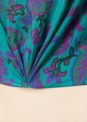 Ralph Lauren Jarvis Printed Satin Scarf Bodysuit