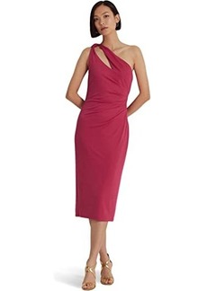 Ralph Lauren Jersey One-Shoulder Cocktail Dress