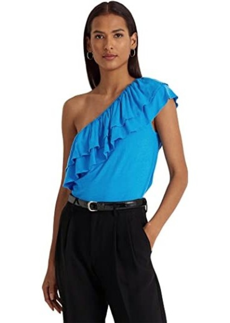 Ralph Lauren Jersey One Shoulder Top