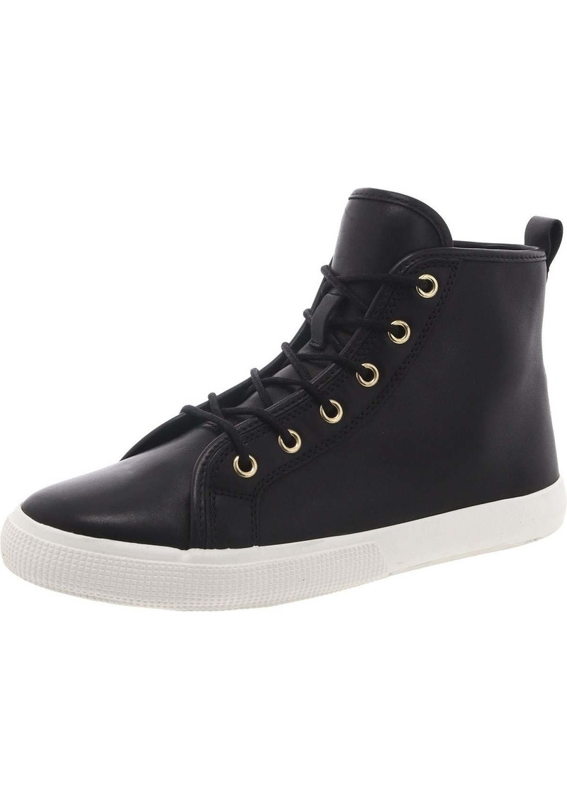 Ralph Lauren Jinger Womens Leather Fashion High-Top Sneakers