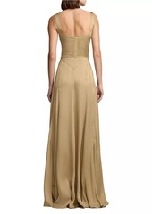 Ralph Lauren Julie Silk Charmeuse Corset Gown