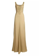 Ralph Lauren Julie Silk Charmeuse Corset Gown