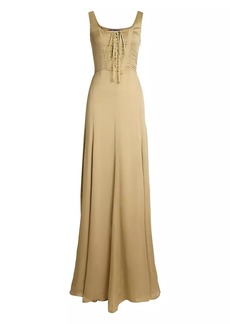 Ralph Lauren Julie Silk Charmeuse Corset Gown