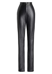 Ralph Lauren Karly High-Waist Leather Pants
