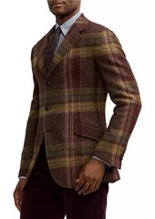 Ralph Lauren Kent Plaid Wool Single-Breasted Sport Coat