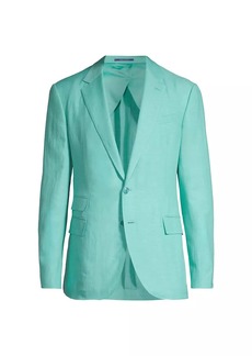Ralph Lauren Kent Silk-Linen Single-Breasted Jacket