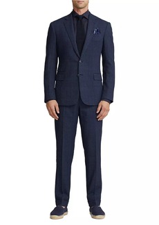 Ralph Lauren Kent Wool & Linen-Blend Plaid Seersucker Single-Breasted Suit