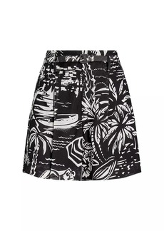 Ralph Lauren Keri Deco Beach Silk Shorts