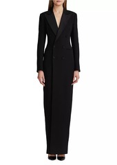 Ralph Lauren Kristian Silk Tuxedo Dress