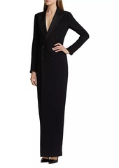 Ralph Lauren Kristian Silk Tuxedo Dress