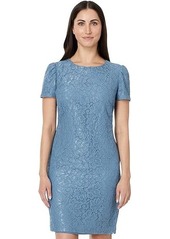 Ralph Lauren Lace Puff-Sleeve Cocktail Dress