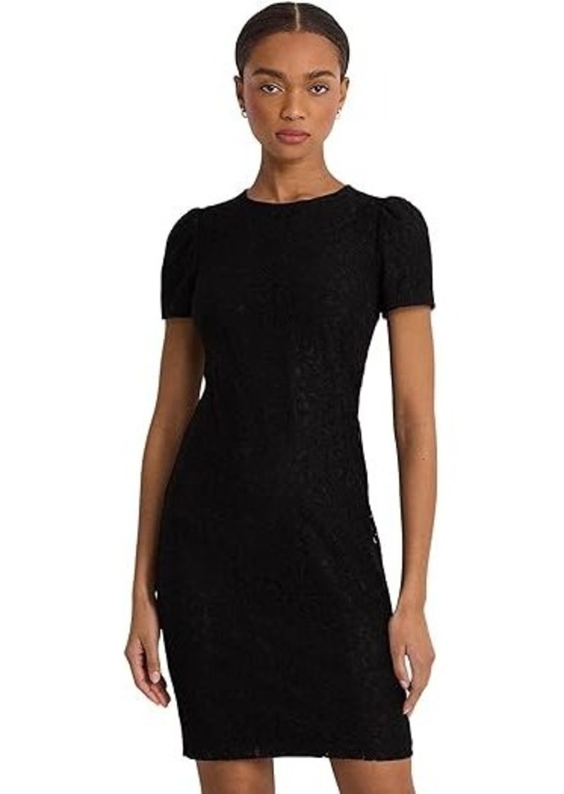 Ralph Lauren Lace Puff-Sleeve Cocktail Dress